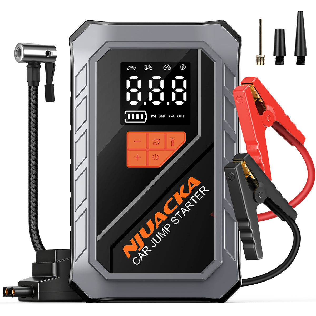 Car Jump Starter with Air Compressor 3000A 12V 150PSI Tire Inflator