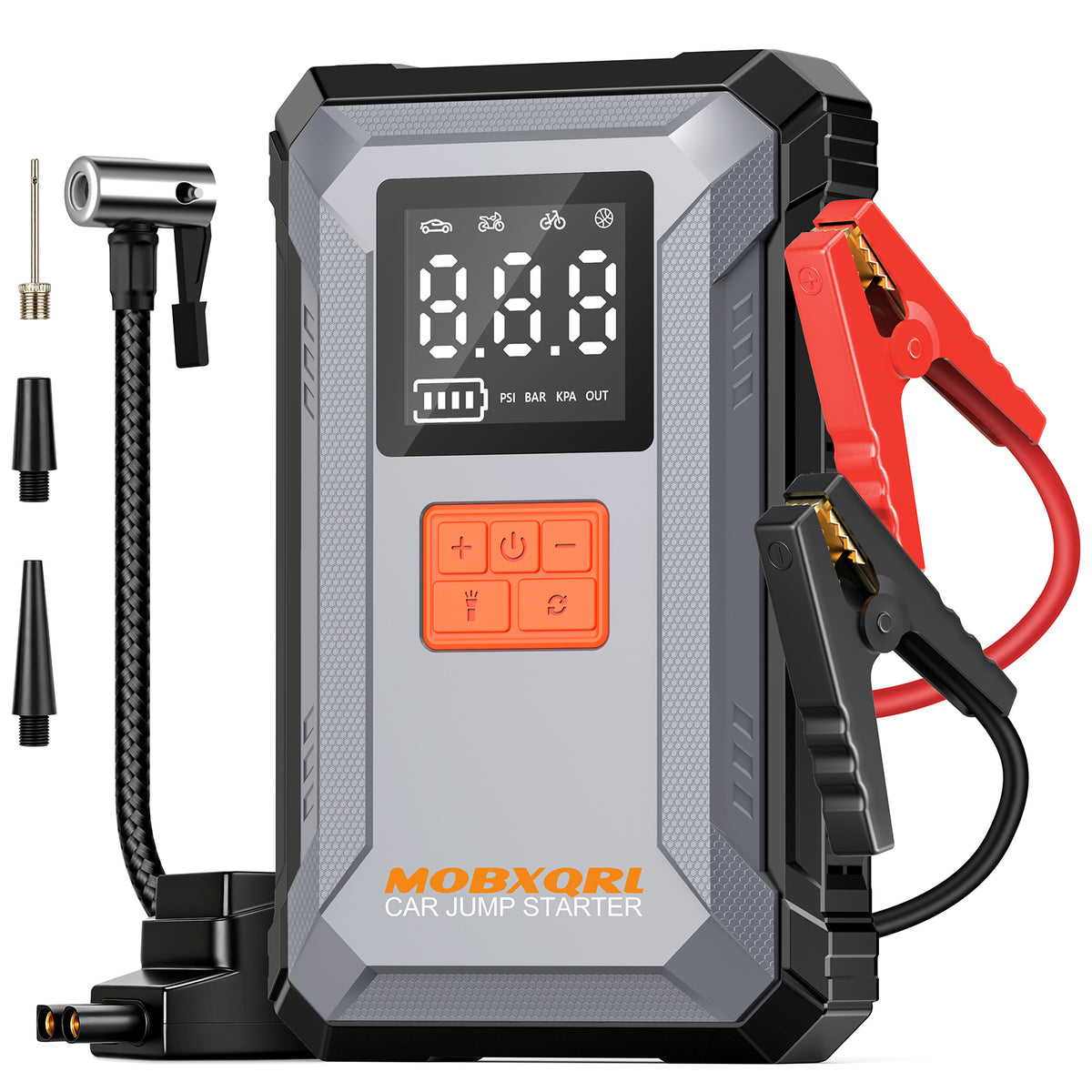 Portable Jump Starter with Air Compressor 3000A 12V 150PSI Tire Inflator