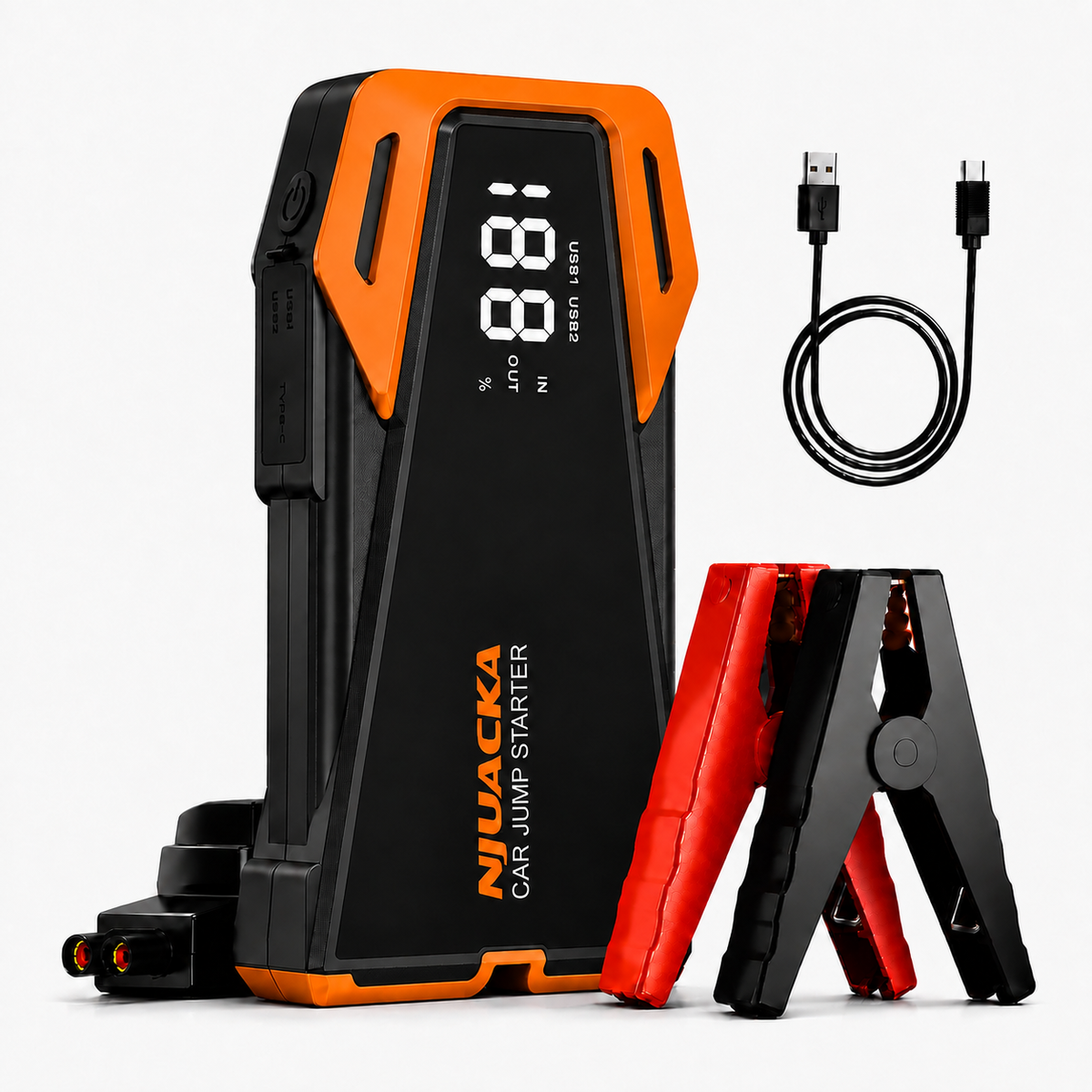 Car Jump Starter 1000A Lithium Battery Booster Pack, Portable Jump Box