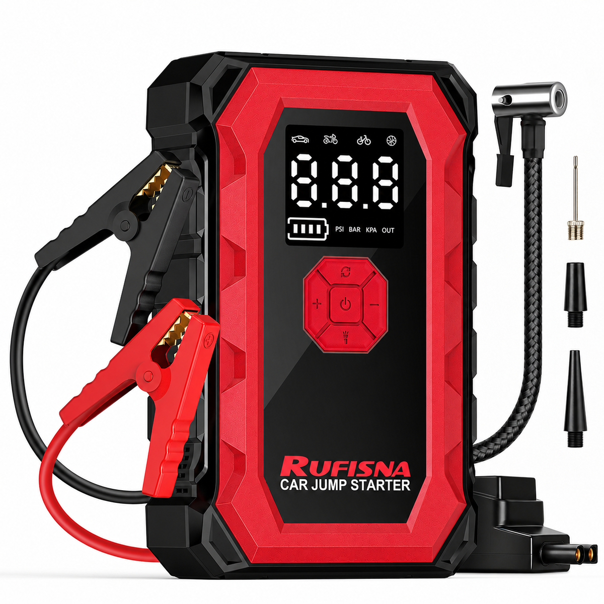 Car Jump Starter with Air Compressor 3000A 12V 150PSI Tire Inflator